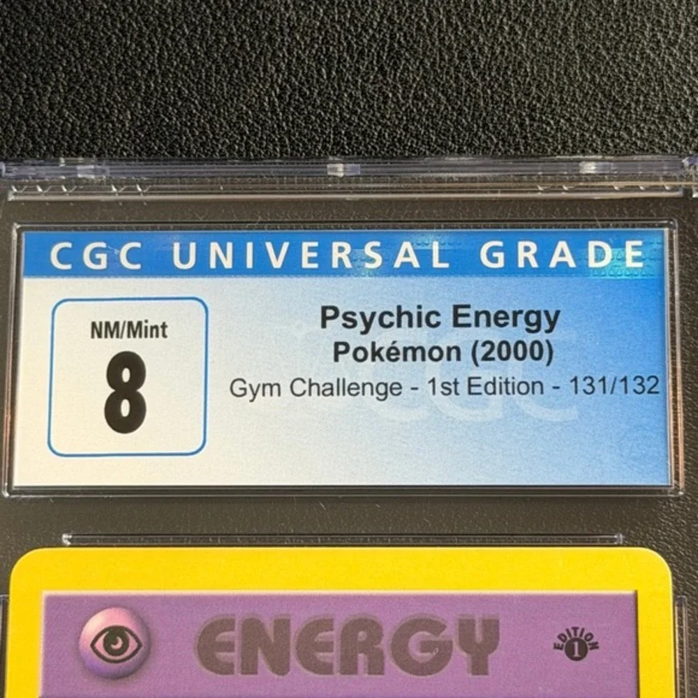Sabrina's Abra 1st Ed 94/132 Psychic Energy CGC 8 TCG Pokemon Gym Challenge 2000